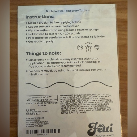 Bachelorette Party Bundle (Temporary Tattoos and Pouch Bags) - Picture 3 of 7